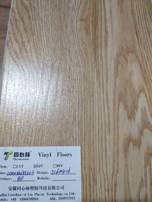 Heat-resistance SPC Vinyl Flooring Coordinated Lin , Office Grey Vinyl Plank Flooring