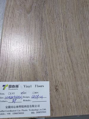 Fireproof  SPC Vinyl Flooring Coordinated Lin , Wood Look Vinyl Flooring