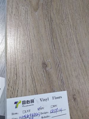 Fireproof  SPC Vinyl Flooring Coordinated Lin , Wood Look Vinyl Flooring